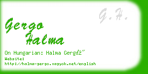gergo halma business card